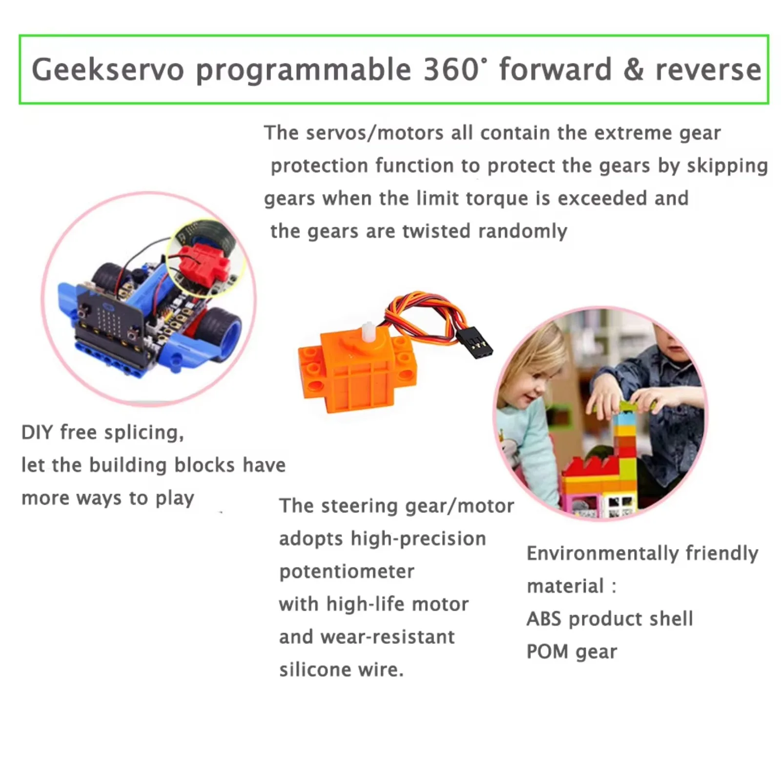 4pcs Geekservo 360 Degree Cont - Microbit Robot review and price