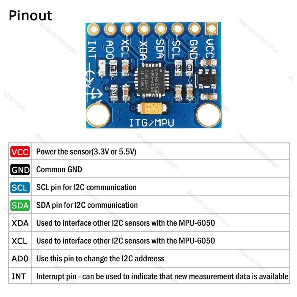 GY-521 MPU-6050 3 Axis Gyrosco - Accelerometer Mpu6050 review and price